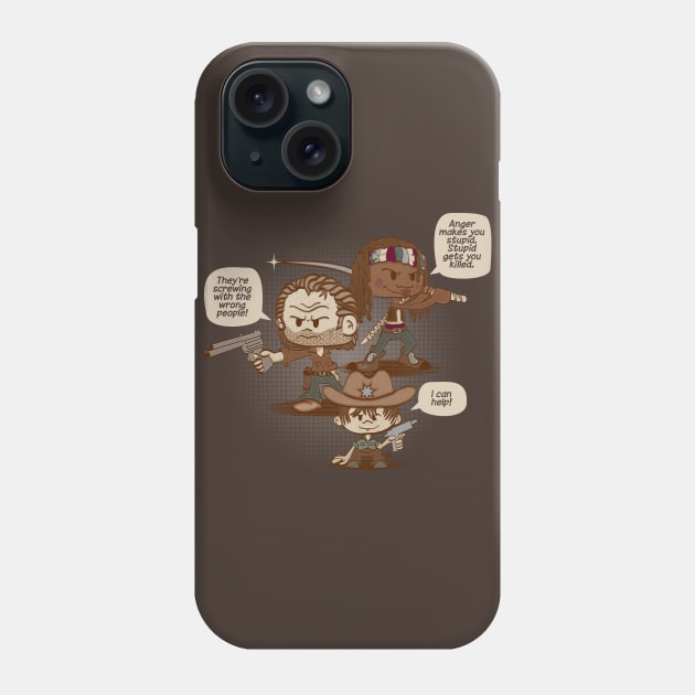 Talking Heads: Rick Carl Michonne Phone Case by DoodleHeadDee