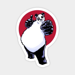 Buddy Panda with Red Background Magnet