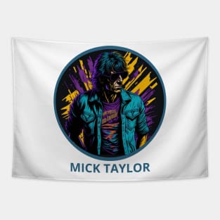 vector art a colorful graffiti illustration of Mick Taylor Tapestry