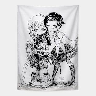 Chibi Bestfriends Tapestry