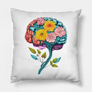 brain flowers Pillow