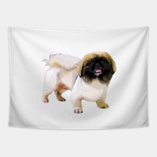 Pekingese Dog Adorable Pekinese Puppy Face Tapestry