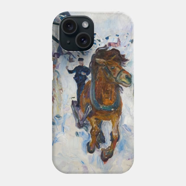 Galloping Horse by Edvard Munch Phone Case by Classic Art Stall