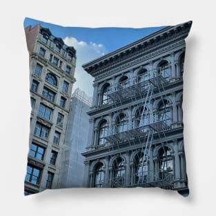 NYC Building Facades Lower Manhattan Pillow