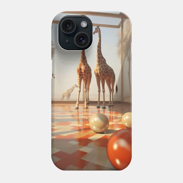 Giraffe Couple Finds A Home With Lots Of Natural Light Phone Case by KeeganCreations