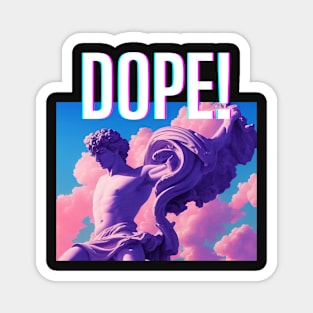 Dope! Angel Synthwave Typography Magnet