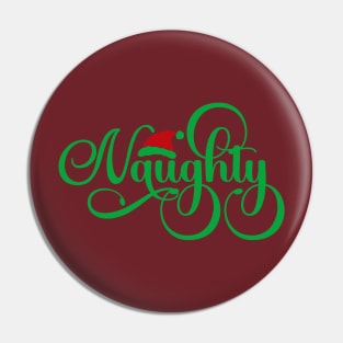 Naughty or Nice Shirt Matching Christmas Couples Costume Pin