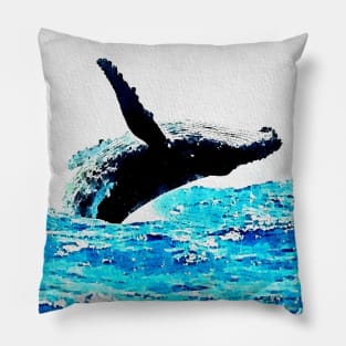 humpback whale Breaching Pillow