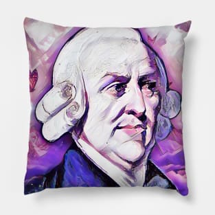 Adam Smith Pink Portrait | Adam Smith Artwork 8 Pillow