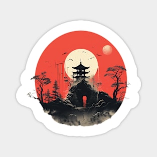 japanese temple Magnet