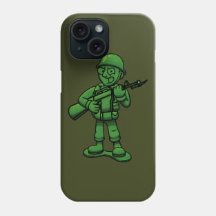 Green Military Soldier Toy With Rifle Phone Case