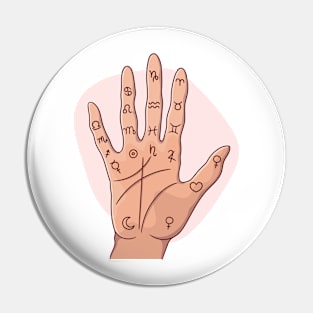 Zodiac Palmistry Pin