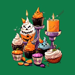 Enchanting Eats Delight in a Halloween Dessert Journey T-Shirt