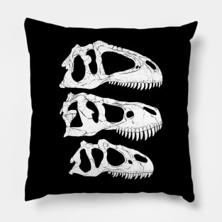 Giganotosaurus Tyrannosaurus Rex Allosaurus fossil skulls Pillow