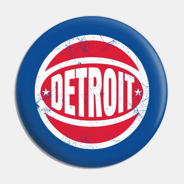 Detroit Retro Ball - Blue Pin by KFig21