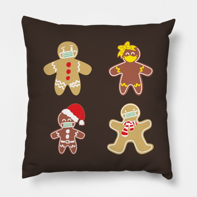 Christmas Quarantined Cookie Pack Pillow by Acid_rain