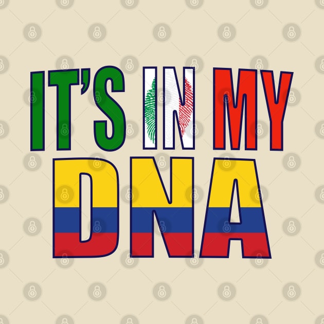 Colombian And Italian DNA Mix Flag Heritage Gift by Just Rep It!!