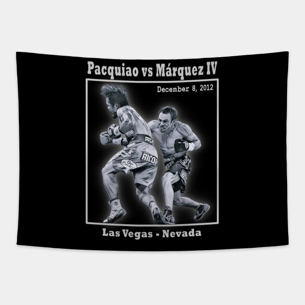 Pacquiao vs Marquez IV Tapestry by FightIsRight