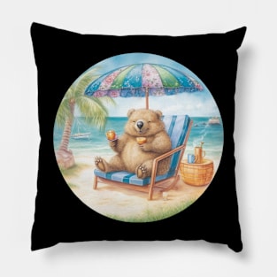 Wombat Vacation! Pillow