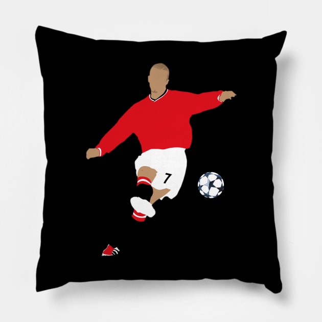 David Beckham Pillow by CulturedVisuals