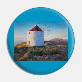 Traditional Windmill in Greece Pin