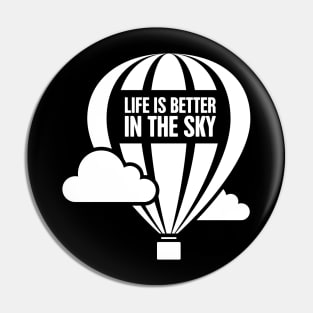 In The Sky | Hot Air Balloon Graphic Pin