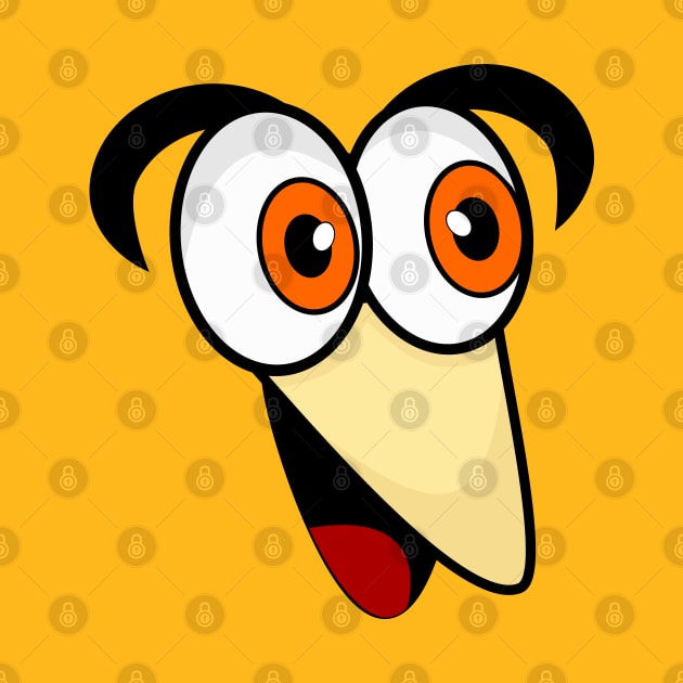 Shocked Funny Face Cartoon Emoji by AllFunnyFaces