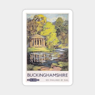 Buckinghamshire - Vintage Railway Travel Poster - 1950s Magnet