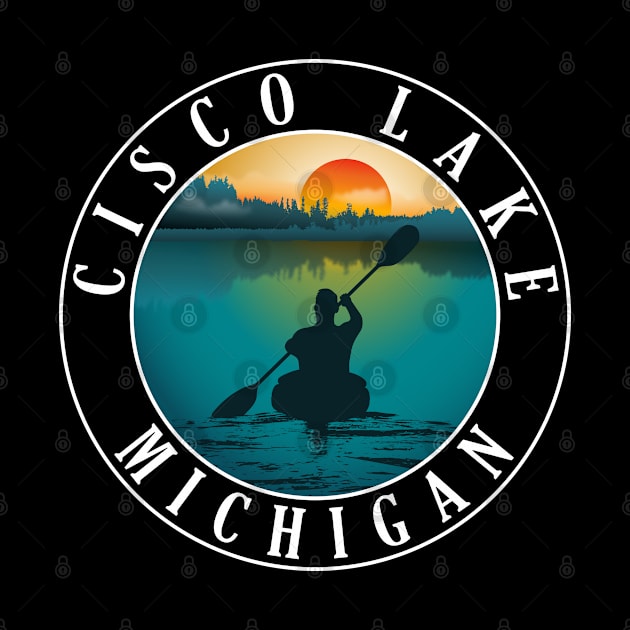 Cisco Lake Kayaking Michigan Sunset by BirdsEyeWorks