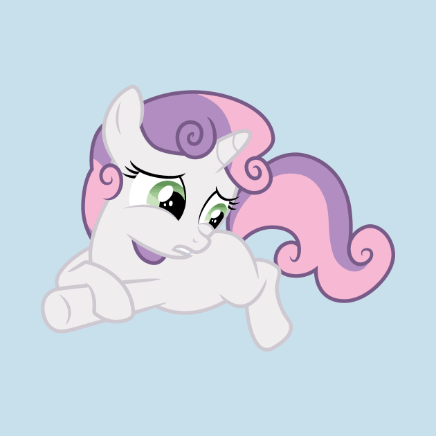 Sweetie Belle lounging by CloudyGlow