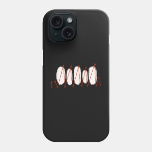 Stitches red and white t shirt Phone Case