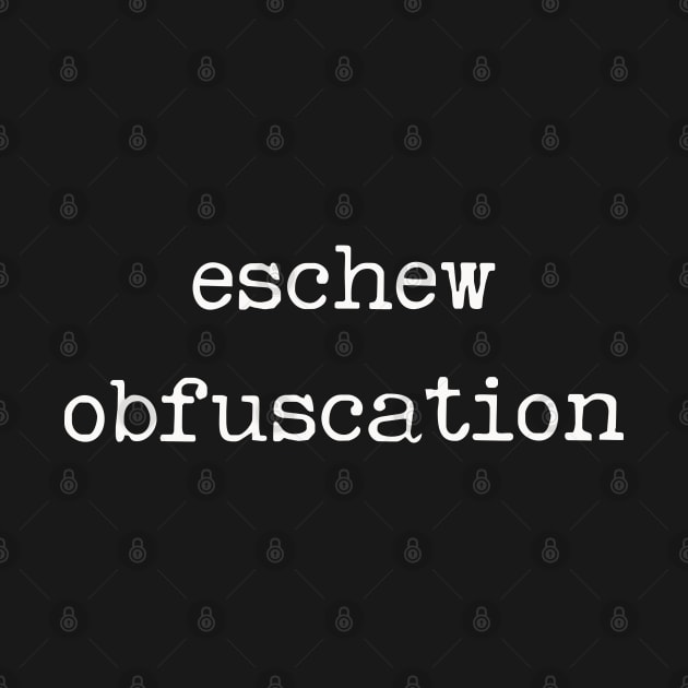 Eschew Obfuscation by Art from the Blue Room