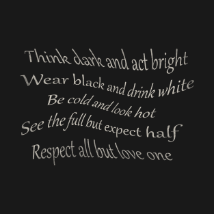 Think black T-Shirt