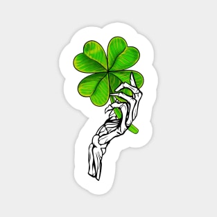 Shamrock Hand Skeleton Magnet