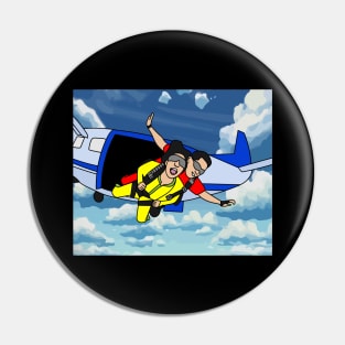 Parachuting Skydiving Free Fall Pin