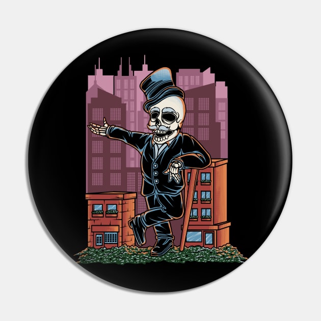 Be Rich Monopoly Man Pin by Feen Illustration Studio