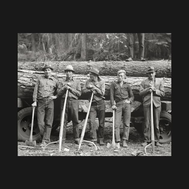 Idaho Sawmill Workers, 1939. Vintage Photo by historyphoto