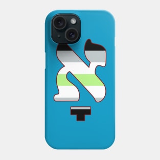 Kometz Aleph (Agender Pride Colors) Phone Case