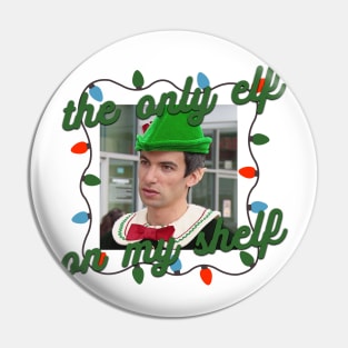 Nathan For You Elf Christmas Pin