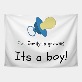 Love this 'Our family is growing. Its a boy' t-shirt! Tapestry