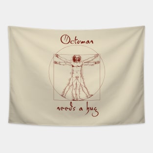 Vitruvian Hug Tapestry