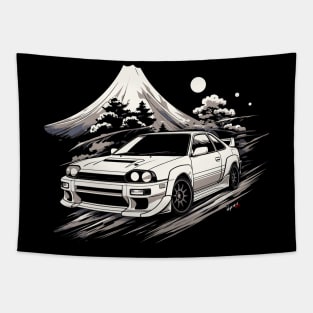 Pimped racing car mont Fujii Tapestry