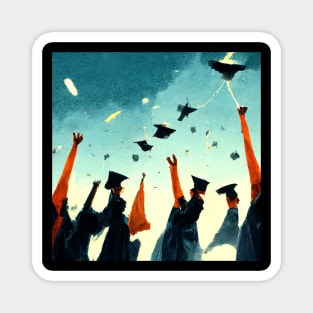 Congratulations Graduate - throw that cap into the air Magnet