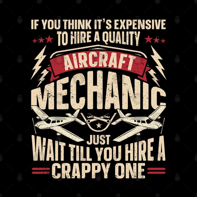 Aircraft Mechanic Aviation Airplane Mechanic by IngeniousMerch