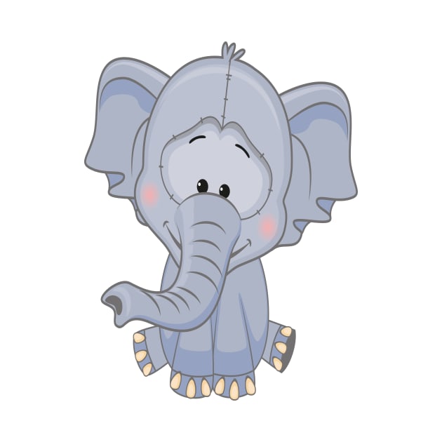 Elephant Cute Kawaii Cartoon by ProjectX23