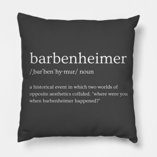 Barbenheimer Definition Pillow