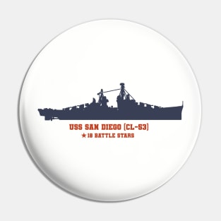 USS San Diego (CL-53) - US Naval Vessel Pin