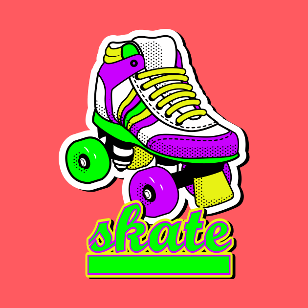 Retro  Roller Skate by AlondraHanley