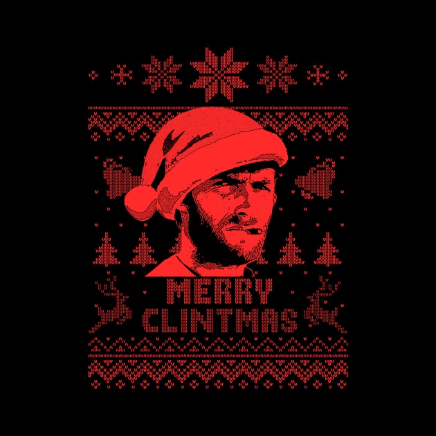 Clint Eastwood Merry Christmas - Red by Discontrol Std