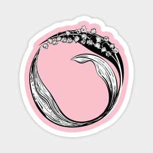 Lily Of The Valley Infinity Circle Magnet